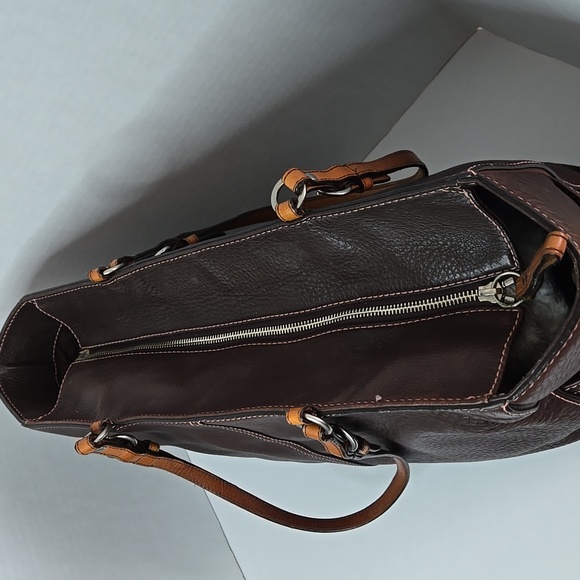 Coach X-Large Chelsea Brown Pebbled Leather Tote - Picture 4 of 14